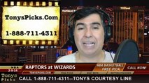 Washington Wizards vs. Toronto Raptors Pick Prediction NBA Pro Basketball Odds Preview 2-18-2014