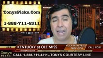 Mississippi Rebels vs. Kentucky Wildcats Pick Prediction NCAA College Basketball Odds Preview 2-18-2014