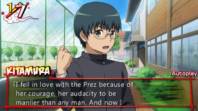 Toradora Portable Walkthrough part 20 Kitamura End [HD 1080p] (PSP)