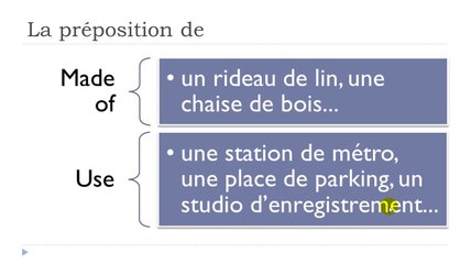 Learn French #Unit 9 #Lesson K = La préposition de