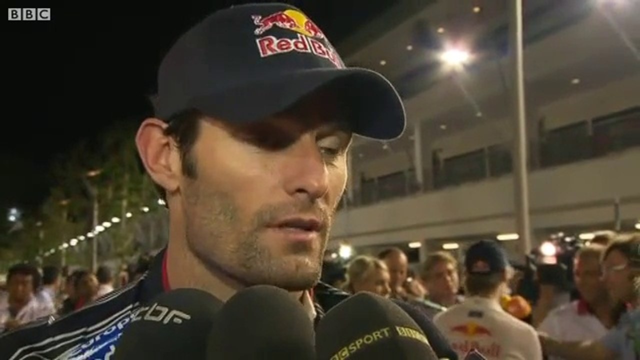 BBC F1 2010: Mark Webber Post Race Interview (2010 Singapore Grand Prix)