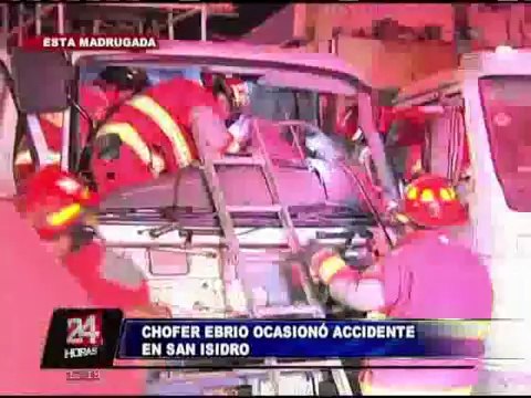 San Isidro: chofer ebrio provocó aparatoso accidente por huir de la Policía