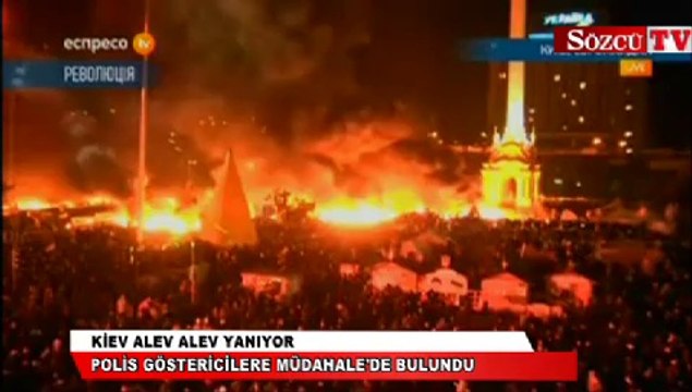 Kiev alev alev yanıyor