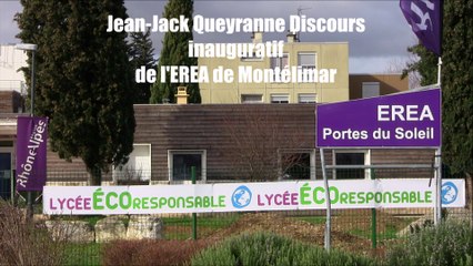 Jean-Jack Queyranne inaugure l'EREA de Montélimar