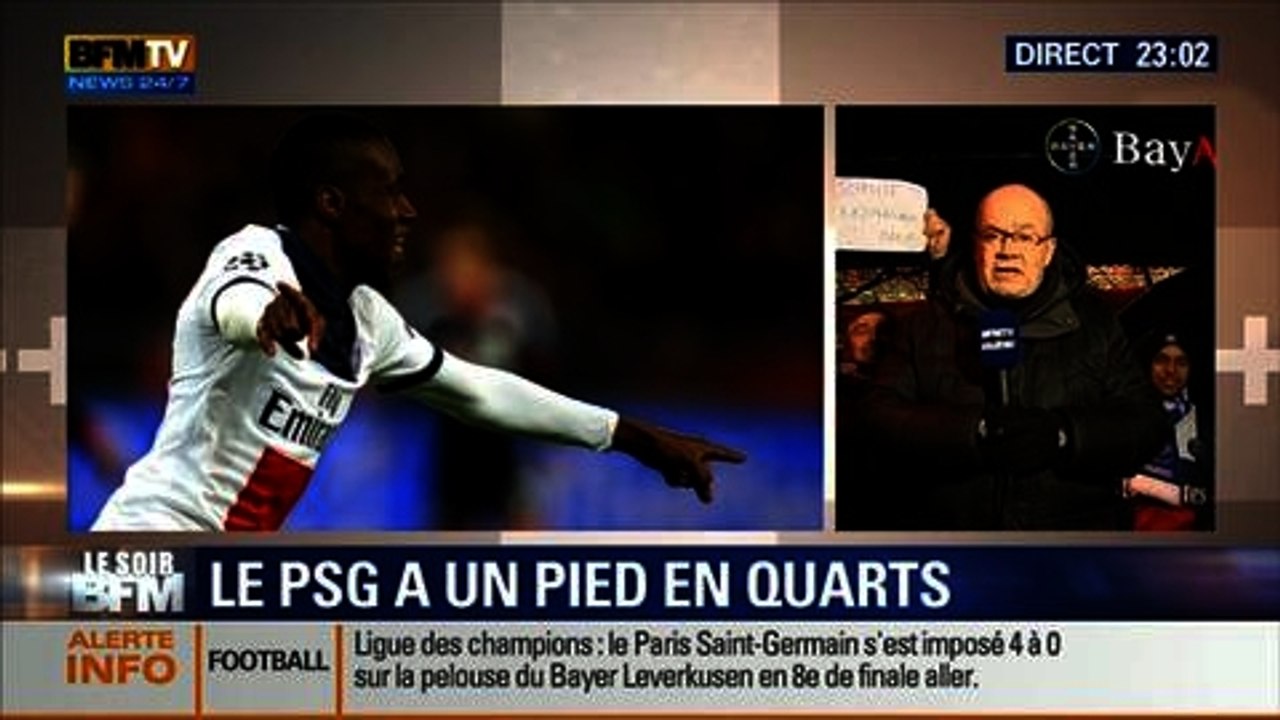 Le Soir BFM: Le Soir BFM: Ligue des champions: le PSG arrache la victoire de 4 buts à 0 face à Leverkusen - 18/02 4/6