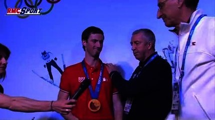 JO / Sotchi : Vaultier présente sa médaille au Club France - 18/02