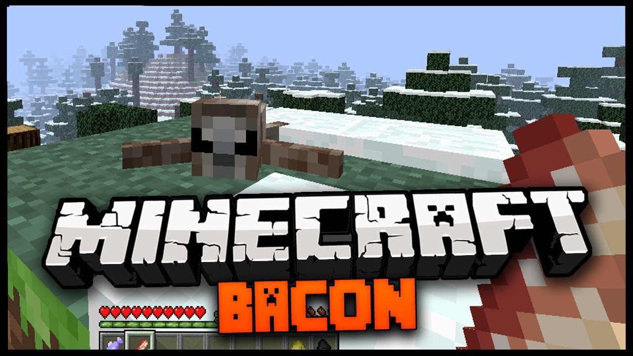 Minecraft Mod Spotlight: BACON MOD 1.6.2 - EDIBLE BACON ARMOR TOOLS AND WEAPONS!