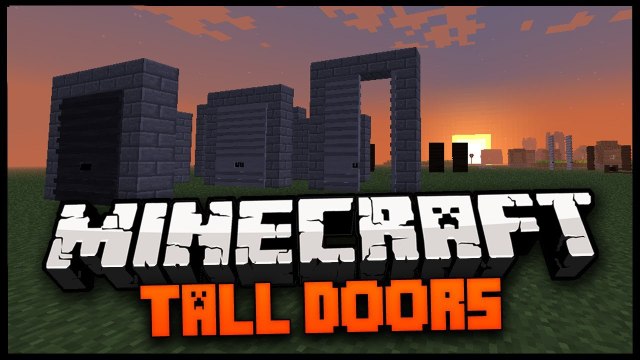 Minecraft Mod Spotlight: TALL DOORS MOD 1.7.4 - MINECRAFT DRAWBRIDGE!