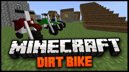 Minecraft Mod Spotlight: THE DIRT BIKE  MOD 1.7.4 - IMPLEMENTS A DIRT BIKE!