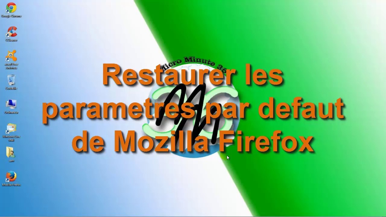 Restaurer les parametres par defaut de Mozilla Firefox