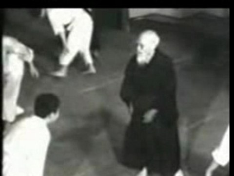 Morihei Ueshiba practice with children