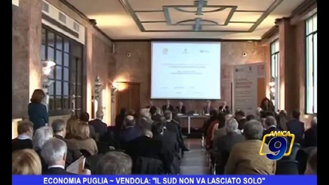Economia Puglia | Vendola: il Sud non va lasciato solo