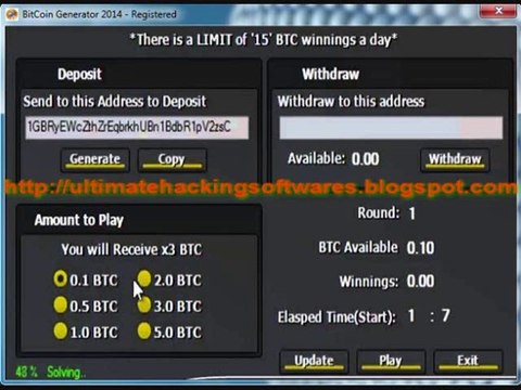 BitCoin Generator 2014 - easy way to mine BitCoin without hardware !