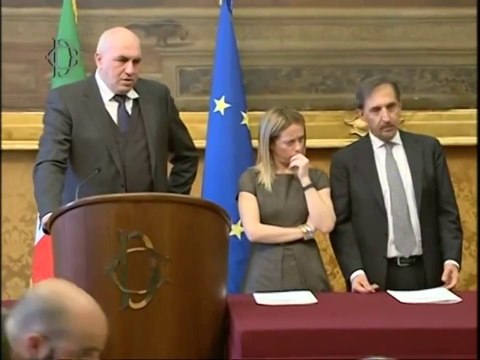 Roma - Le consultazioni di Matteo Renzi. FDI (18.02.14)