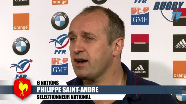 Avant Galles-France - Conférence P. Saint-André - RBS 6 Nations 2014
