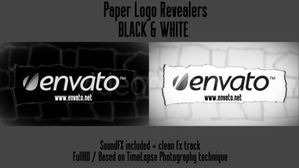 Paper Logo Revealers Black and White - After Effects Template
