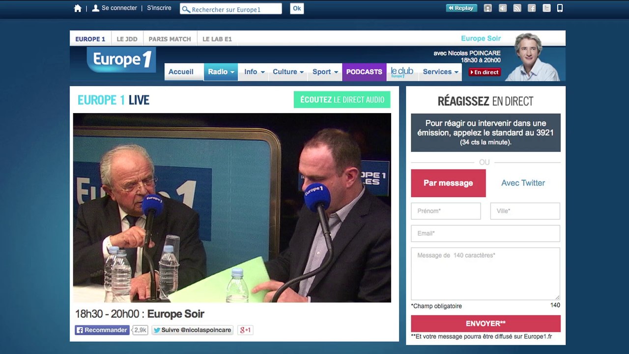 Le train Europe 1 des Municipales en escale à H...