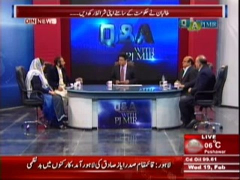 Q & A with PJ Mir (Talbaan Ne Hukumat Ke Samne Apni Sharait Rakh Di ) 19th February 2014 Part-1