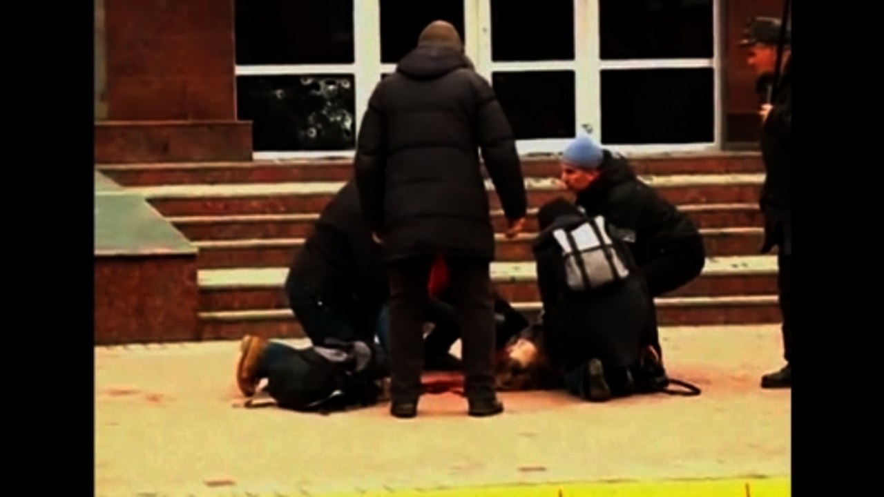 Woman shot during protests in Western Ukraine