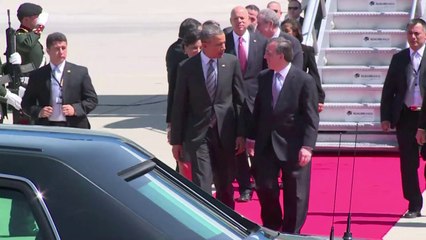 Obama llega para "los tres amigos"