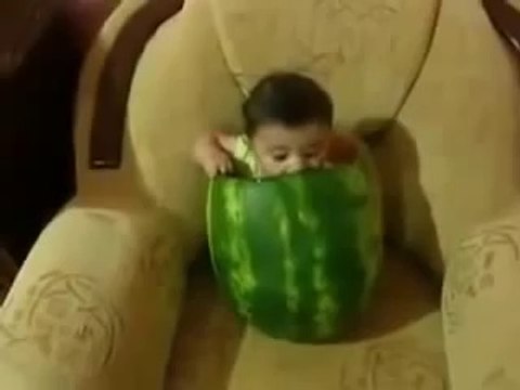Funny Baby Videos - Baby Eating Watermelon - Cute Baby Eats A Melon