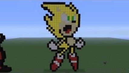 Minecraft Pixel Art: Super Sonic Tutorial
