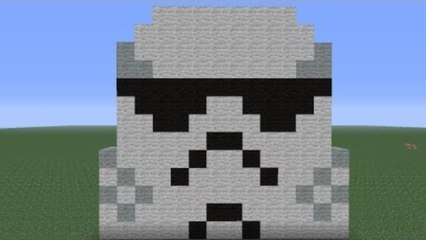 Minecraft Pixel Art: Storm Trooper Helmet Tutorial