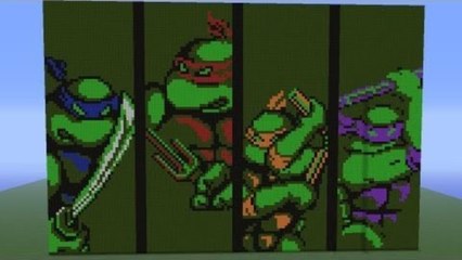 Pixel Art Showcase: TMNT Turtle Wall