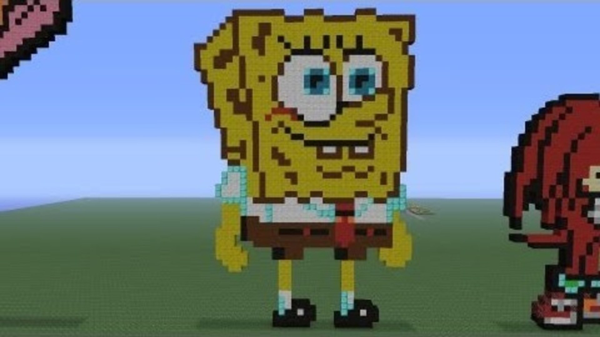 spongebob minecraft pixel art