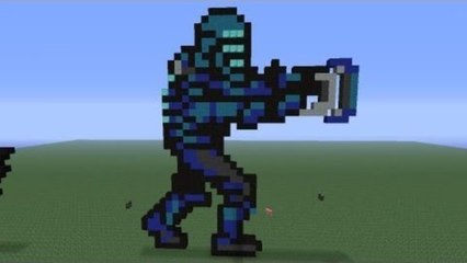 Minecraft Pixel Art: Dead Space Suit Tutorial
