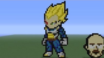 Minecraft Pixel Art: Vegeta tutorial
