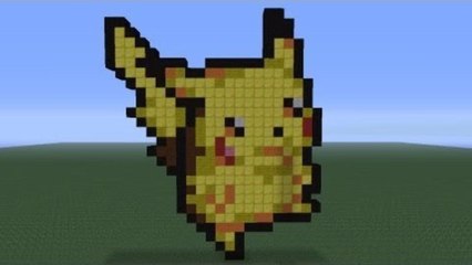 Minecraft Pixel Art: Pikachu Sprite Tutorial