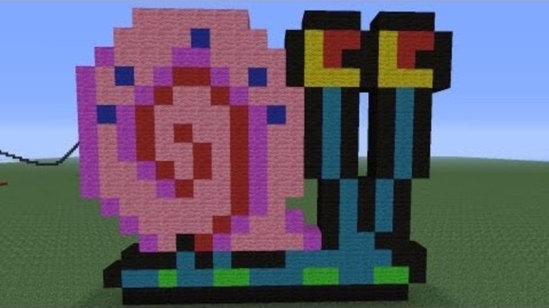 spongebob minecraft pixel art