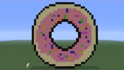 Minecraft Pixel Art: Doughtnut  Tutorial
