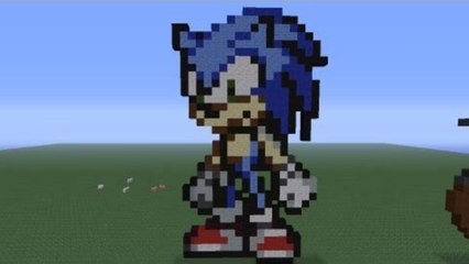 Minecraft Pixel Art: Sonic the Hedgehog Tutorial W/Commentary (Reupload)
