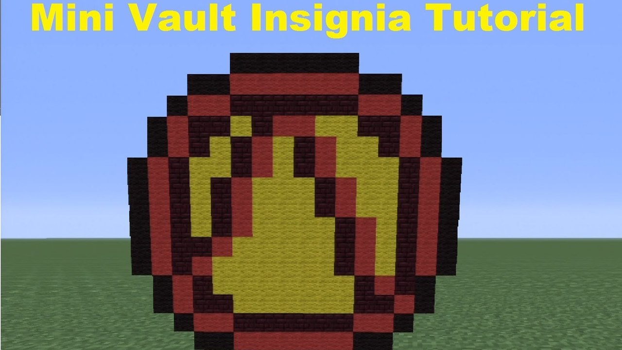 Minecraft Pixel Art: Borderlands Vault Insignia (Smaller Version) Tutorial