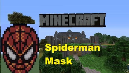 Minecraft Pixel Art: Spiderman Mask Tutorial