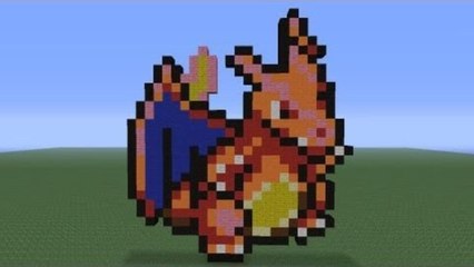 Minecraft Pixel Art: Charizard sprite Tutorial