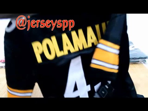 2012 Nike NFL Pittsburgh Steelers 43# Troy Polamalu Black Color Elite Jersey