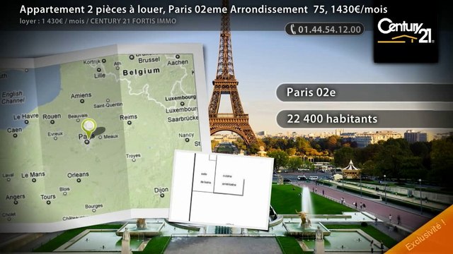 Appartement 2 pièces à louer, Paris 02eme Arrondissement 75, 1430€/mois