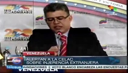 Canciller Jaua evalúa hechos de violencia con embajadores de la CELAC