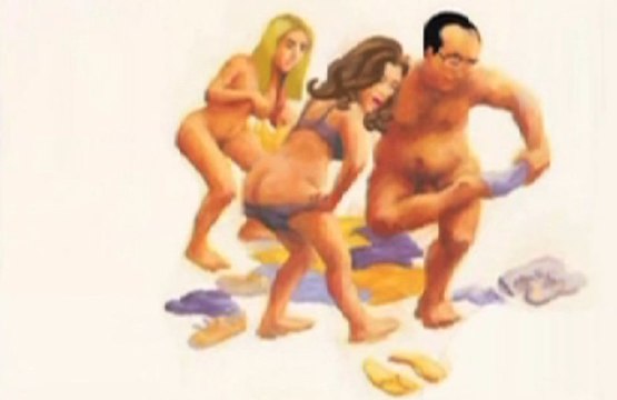 Zap télé: Le gouvernement à poil... Des allures de guerre civile à Kiev...