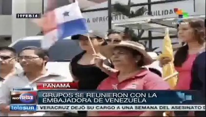 Panameños en solidaridad con Venezuela