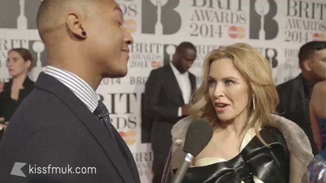 Kylie Minogue - kiss fm UK interview at BRIT Awards 2014