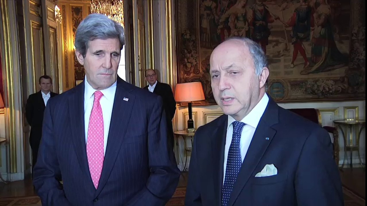 Rencontre John Kerry / Laurent Fabius (19/02/2014)