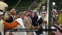 Prince Charles takes part in traditional Saudi sword dance