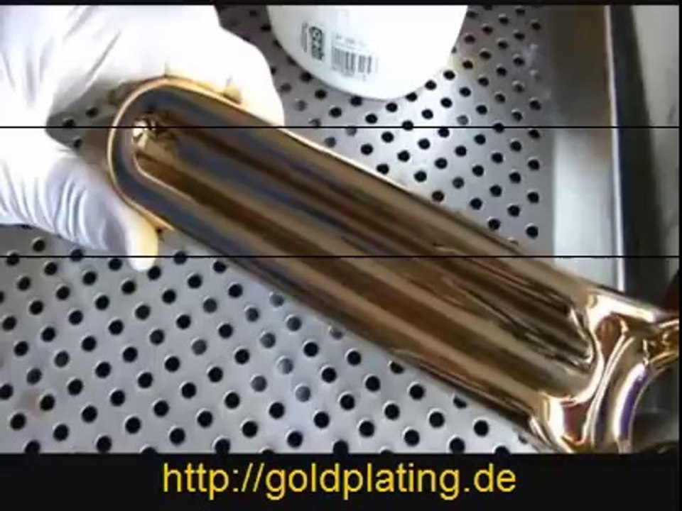 Vergolden eines Tuergriffs - Gold Plating Germany