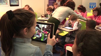 Vidéo Puteaux: Les apprentis reporters de l'école Jacotot au salon InterTICE