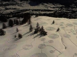 Une œuvre d'art éphémère dans la neige - 20/02