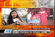 Madre que intentó salvar a su hijo de un incendio sigue en estado grave